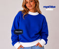 Royal Blue + White Tees Me Premium Mock Neck Sweatshirt || PREORDER est. ship 8/17