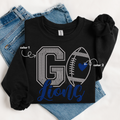 Go Lions Football Heart SPANGLES TRANSFER