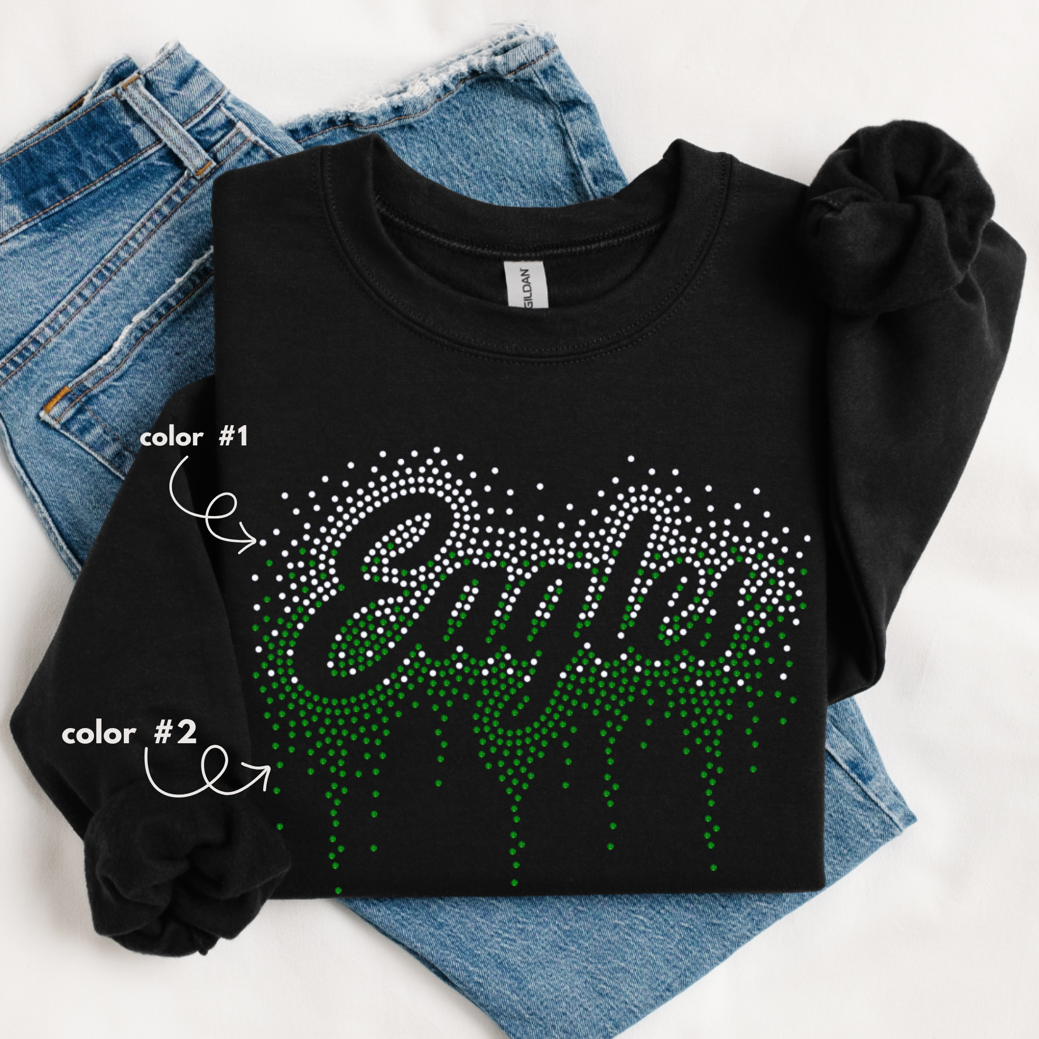 Eagles Ombre Drip SPANGLE TRANSFER