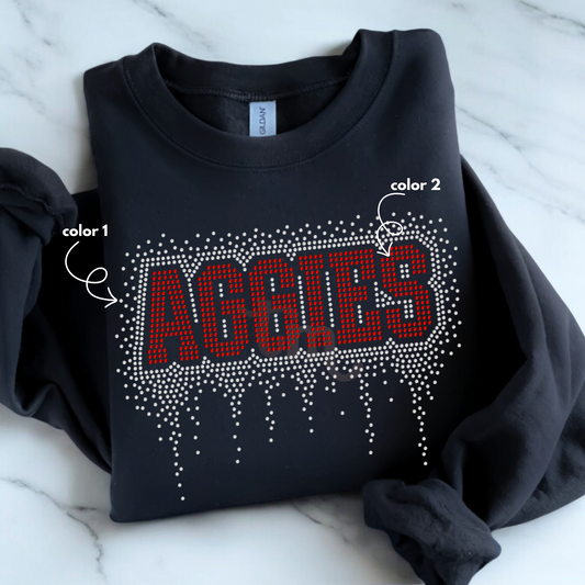 Aggies Athletic Drip SPANGLE TRANSFER