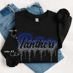 Panthers Ombre Drip SPANGLE TRANSFER