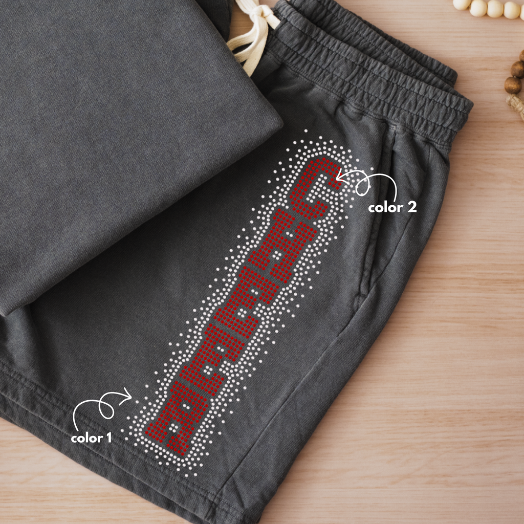 Vertical Cheer Athletic Scatter SPANGLE TRANSFER