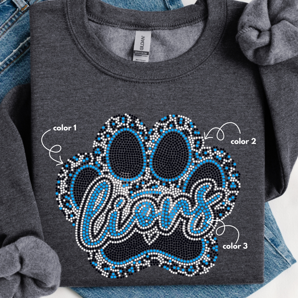 Lions Leopard Paw SPANGLE TRANSFER