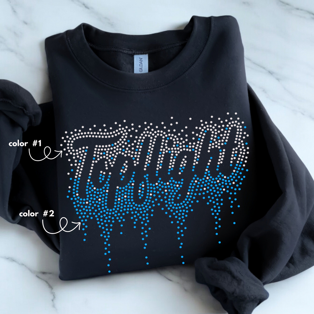 Topflight Ombre Drip SPANGLE TRANSFER