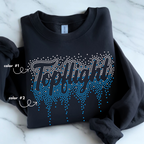 Topflight Ombre Drip SPANGLE TRANSFER