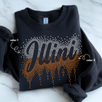 Illini Ombre Drip SPANGLE TRANSFER