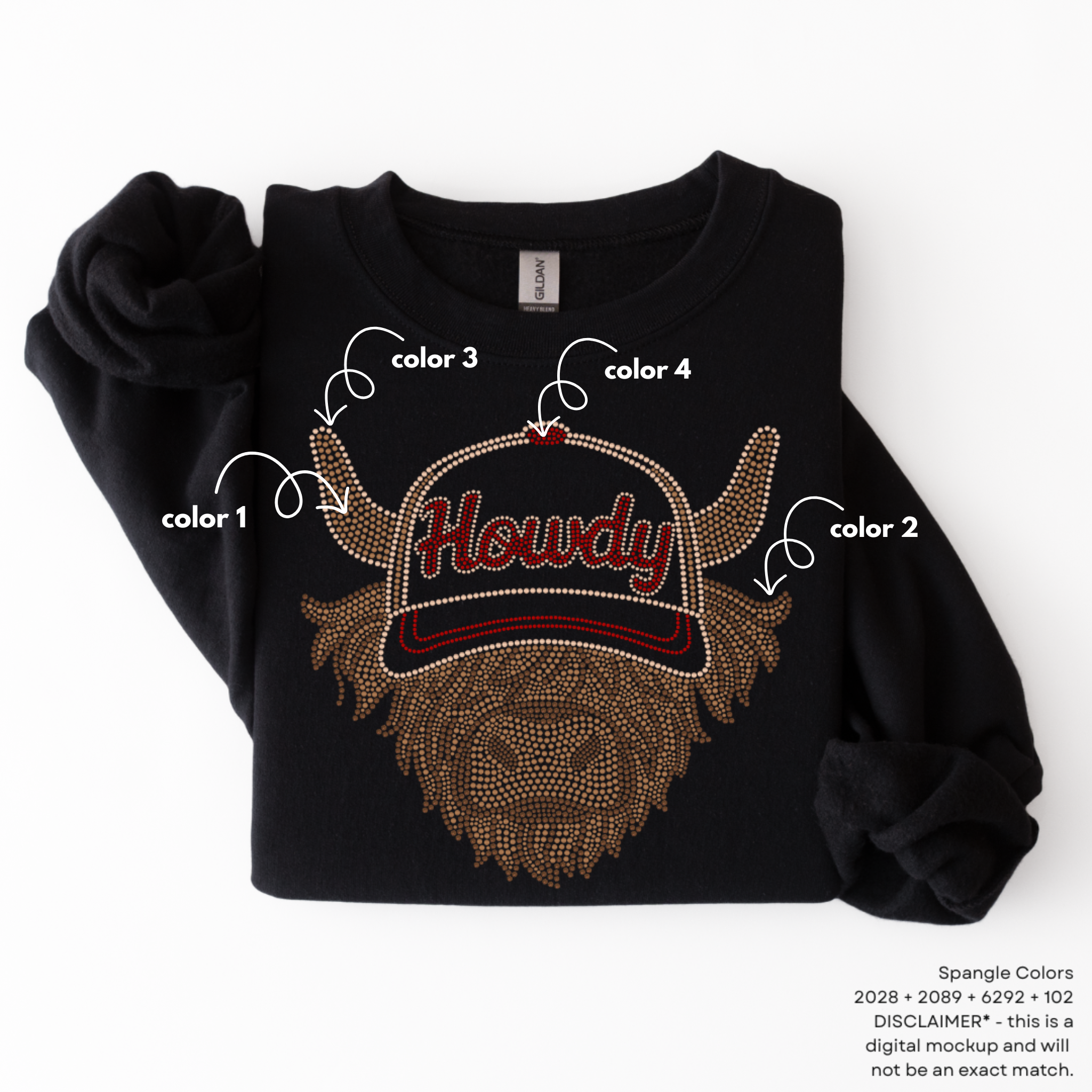 Howdy Highland SPANGLES TRANSFER