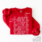 Love Stacked Outline SPANGLES TRANSFER