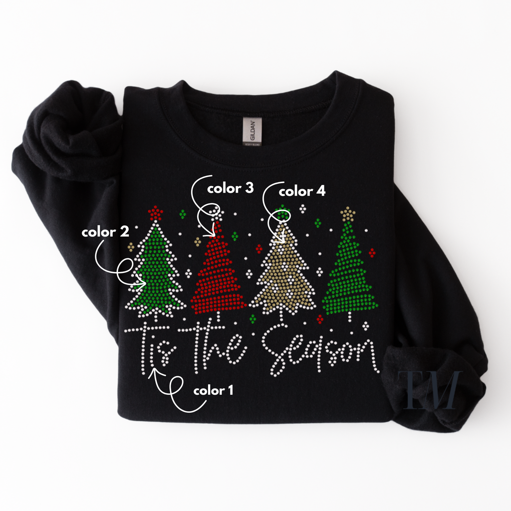 Tis the Season Christmas Trees SPANGLES TRANSFER