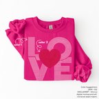 Love Square Heart SPANGLES TRANSFER