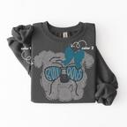 Bulldog with Glasses and Bow SPANGLE TRANSFER