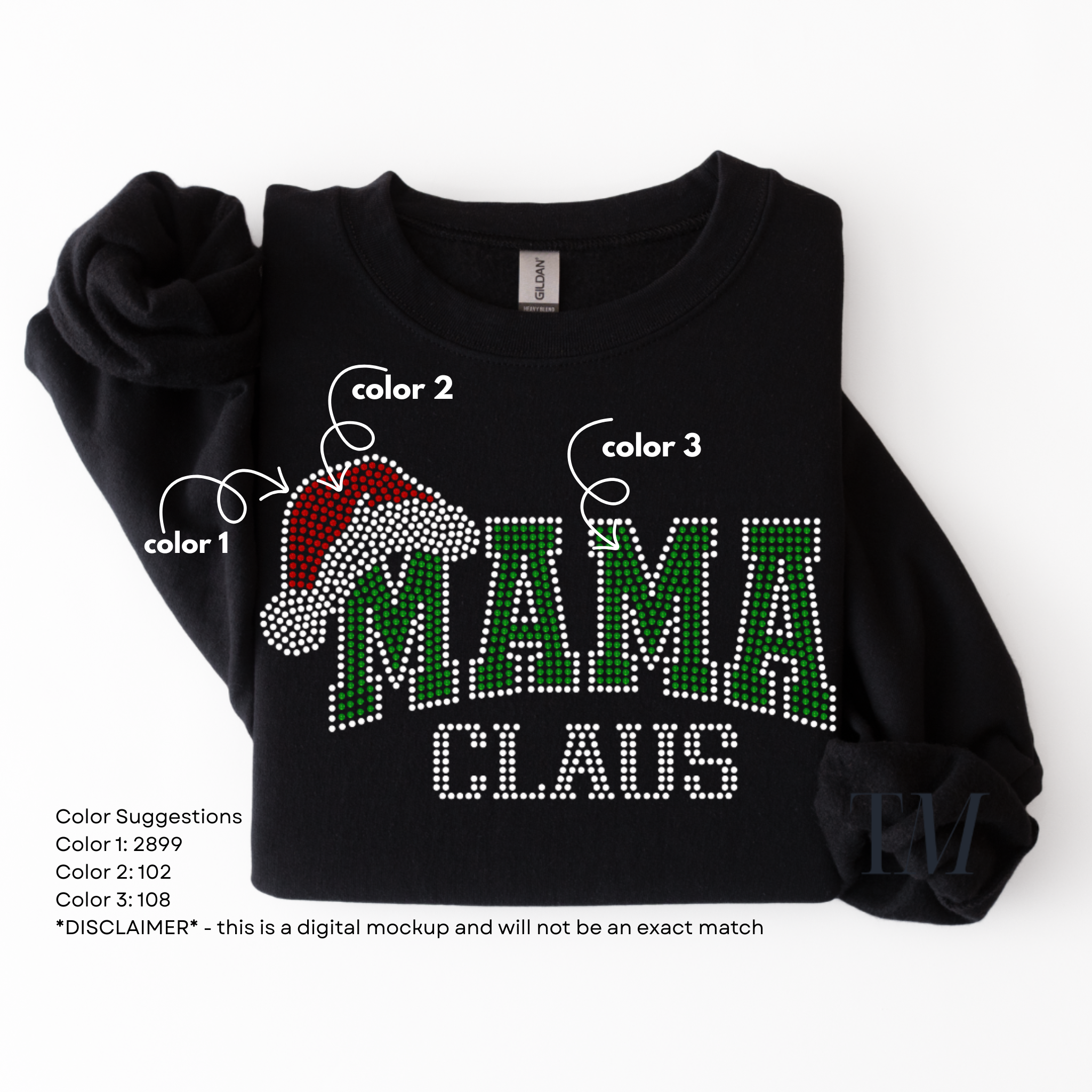 Mama Claus SPANGLES TRANSFER