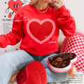 Scalloped Heart SPANGLES TRANSFER