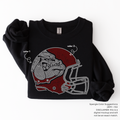 Bulldog Football Helmet SPANGLES TRANSFER