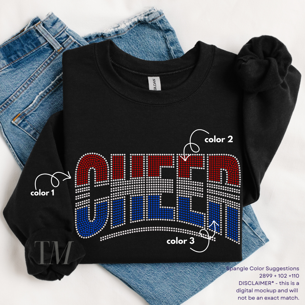 Cheer Curved SPANGLES TRANSFER