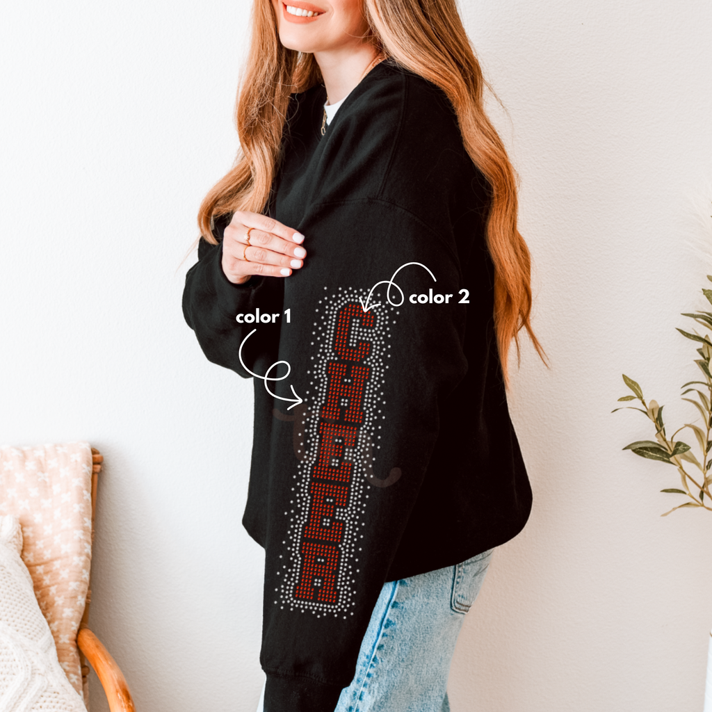 Cheer Coach Scattered Sleeves SPANGLES TRANSFER