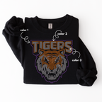 Tigers with Mascot and Outline SPANGLE TRANSER
