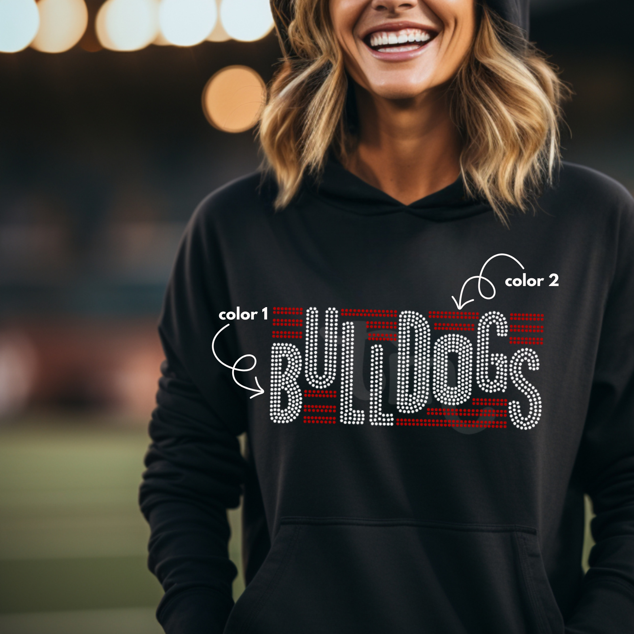 Bulldogs w/ Stripes SPANGLE TRANSFER