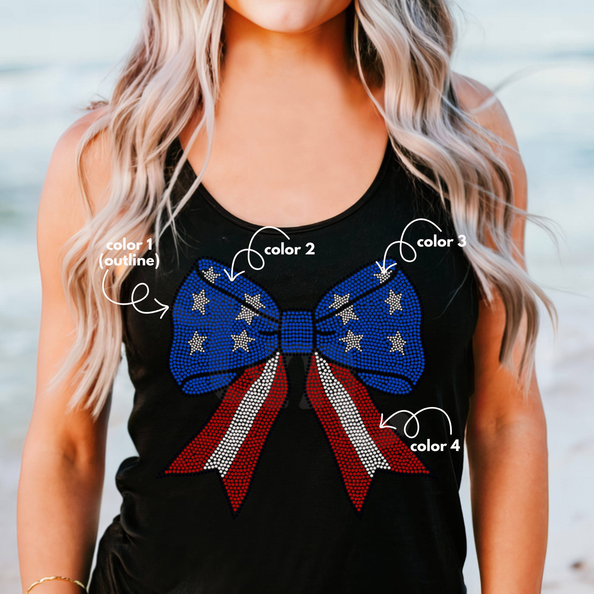 Flag Bow SPANGLE TRANSFER