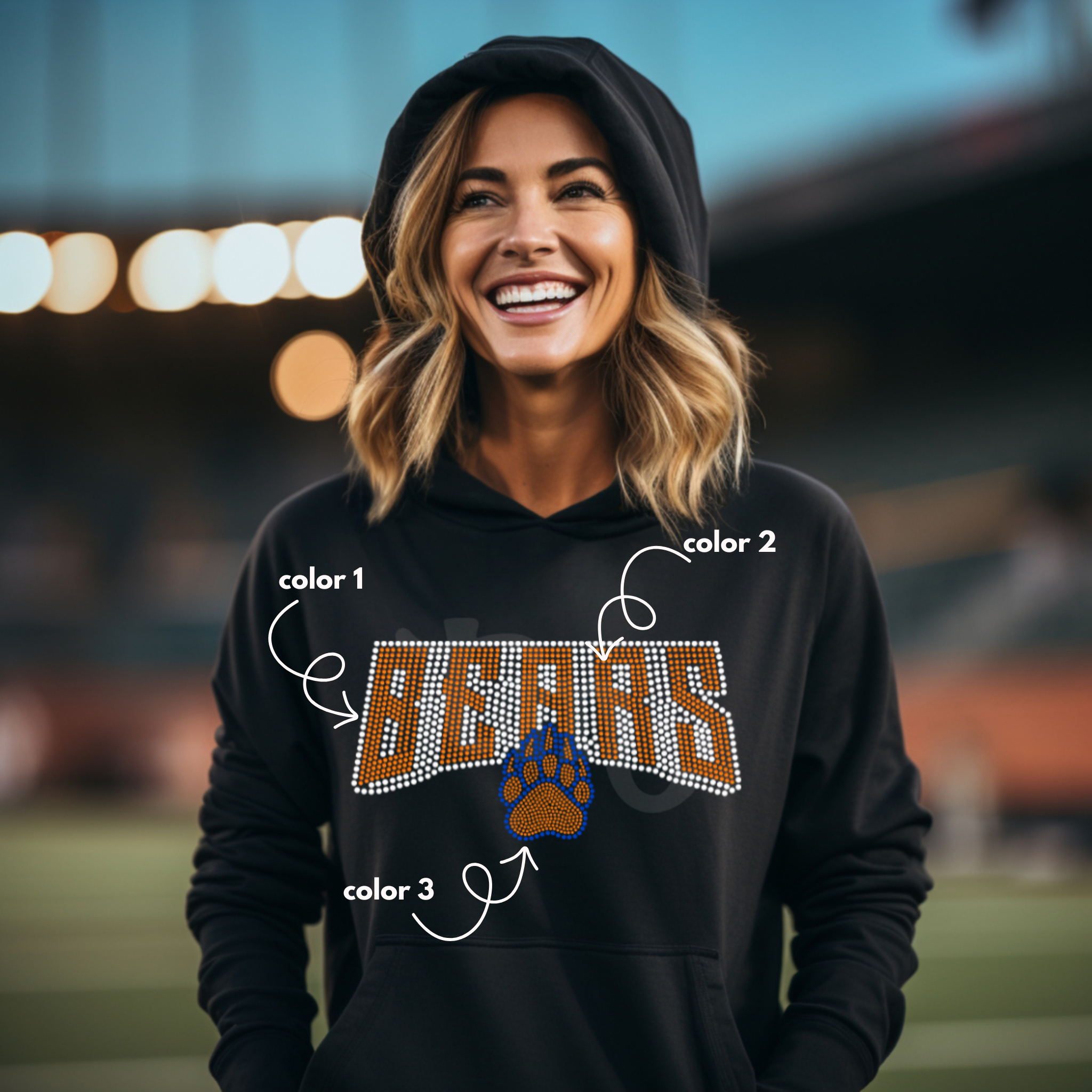 Bears with Claw SPANGLE TRANSFER