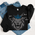 Lion Head with Crown SPANGLES TRANSFER