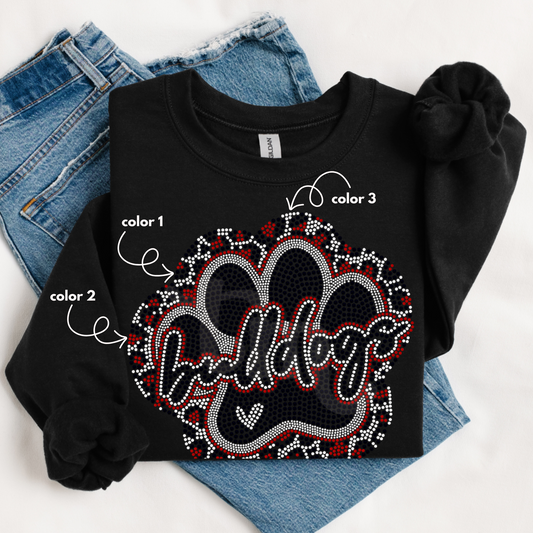 Bulldogs Leopard Paw SPANGLE TRANSFER