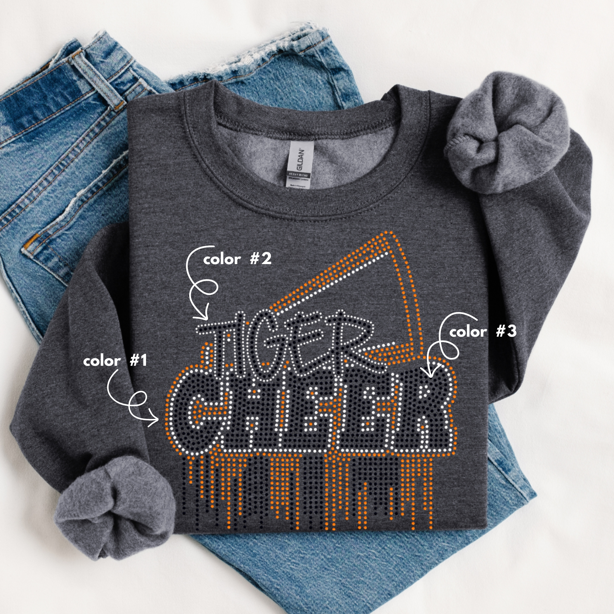 Tiger Cheer SPANGLES TRANSFER