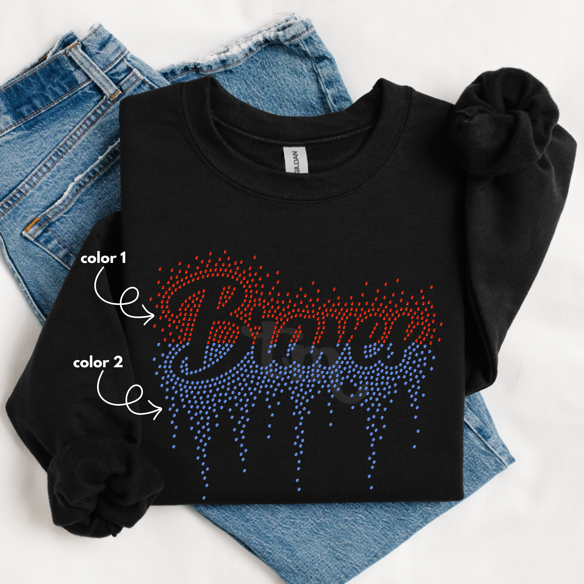 Braves Ombre Drip SPANGLE TRANSFER