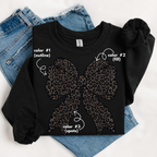 Leopard Print Bow SPANGLES TRANSFER