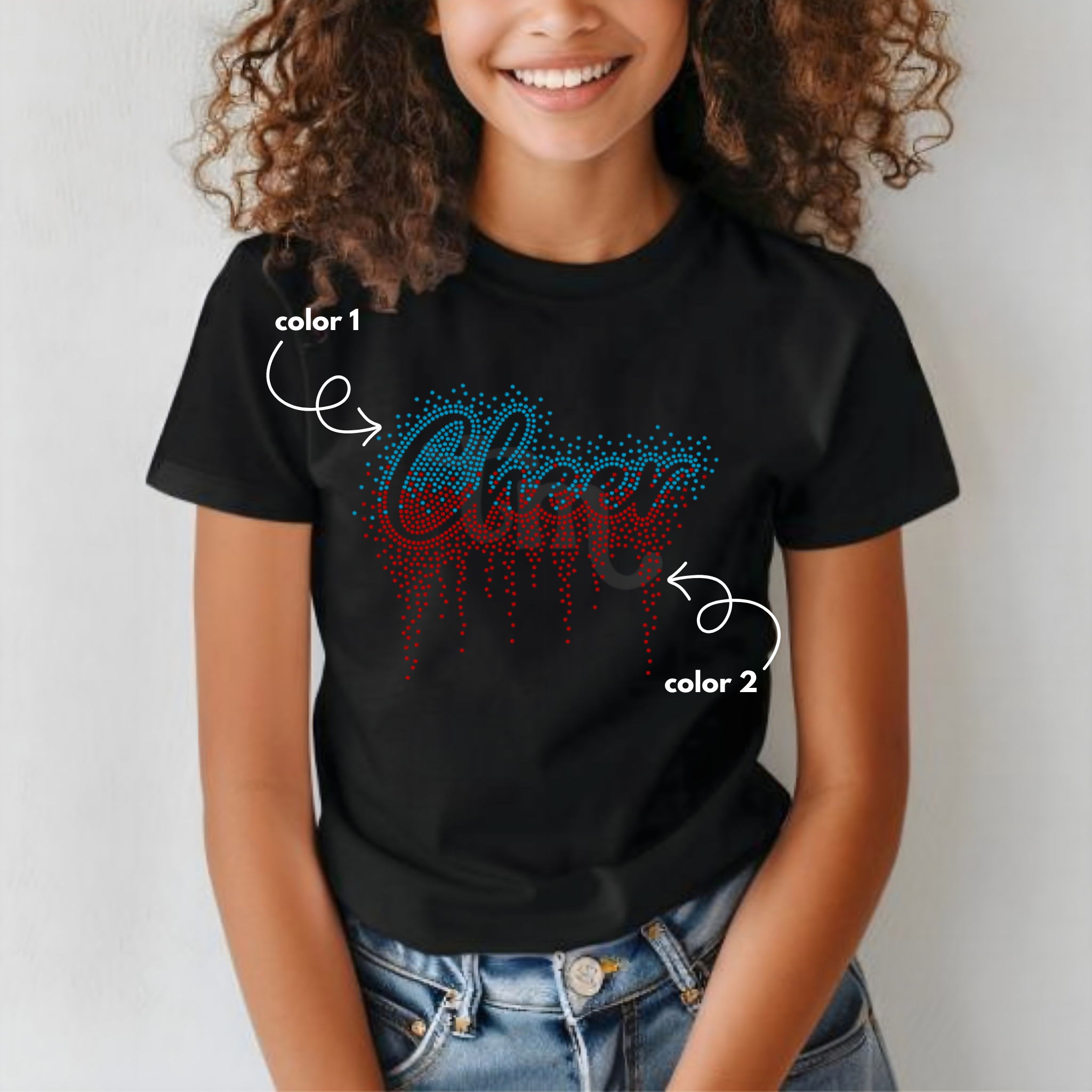 YOUTH Cheer Ombre Drip 2mm SPANGLE TRANSFER