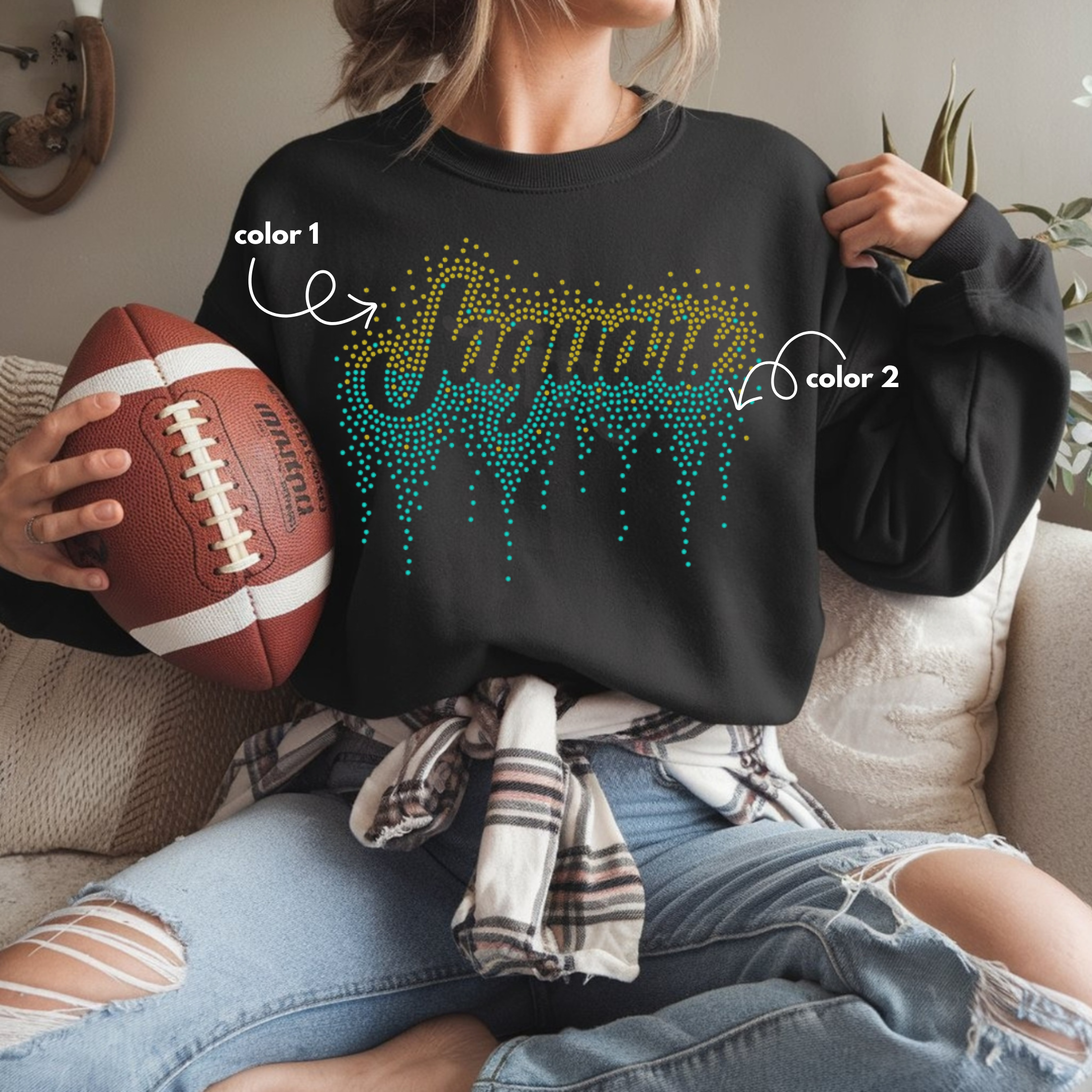 Jaguars Ombre Drip SPANGLE TRANSFER