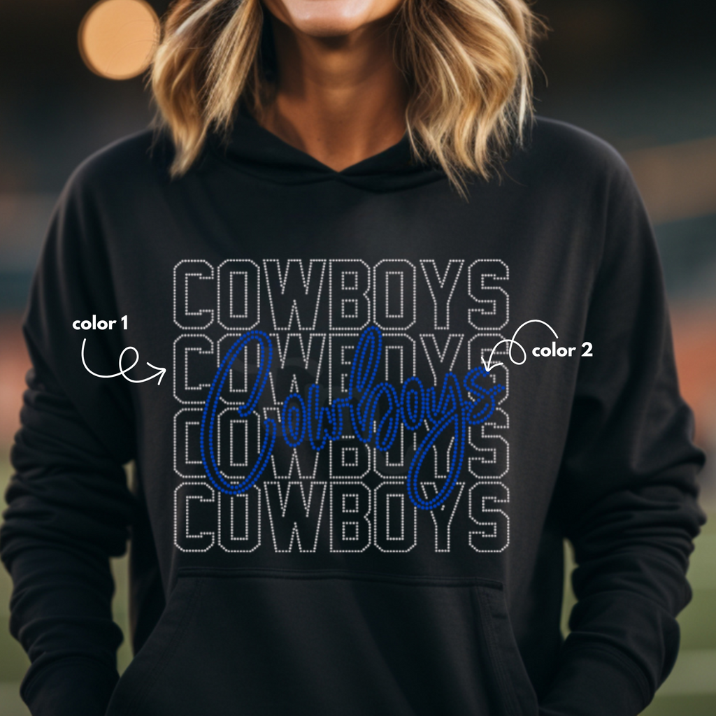 Cowboys Stacked SPANGLE TRANSFER