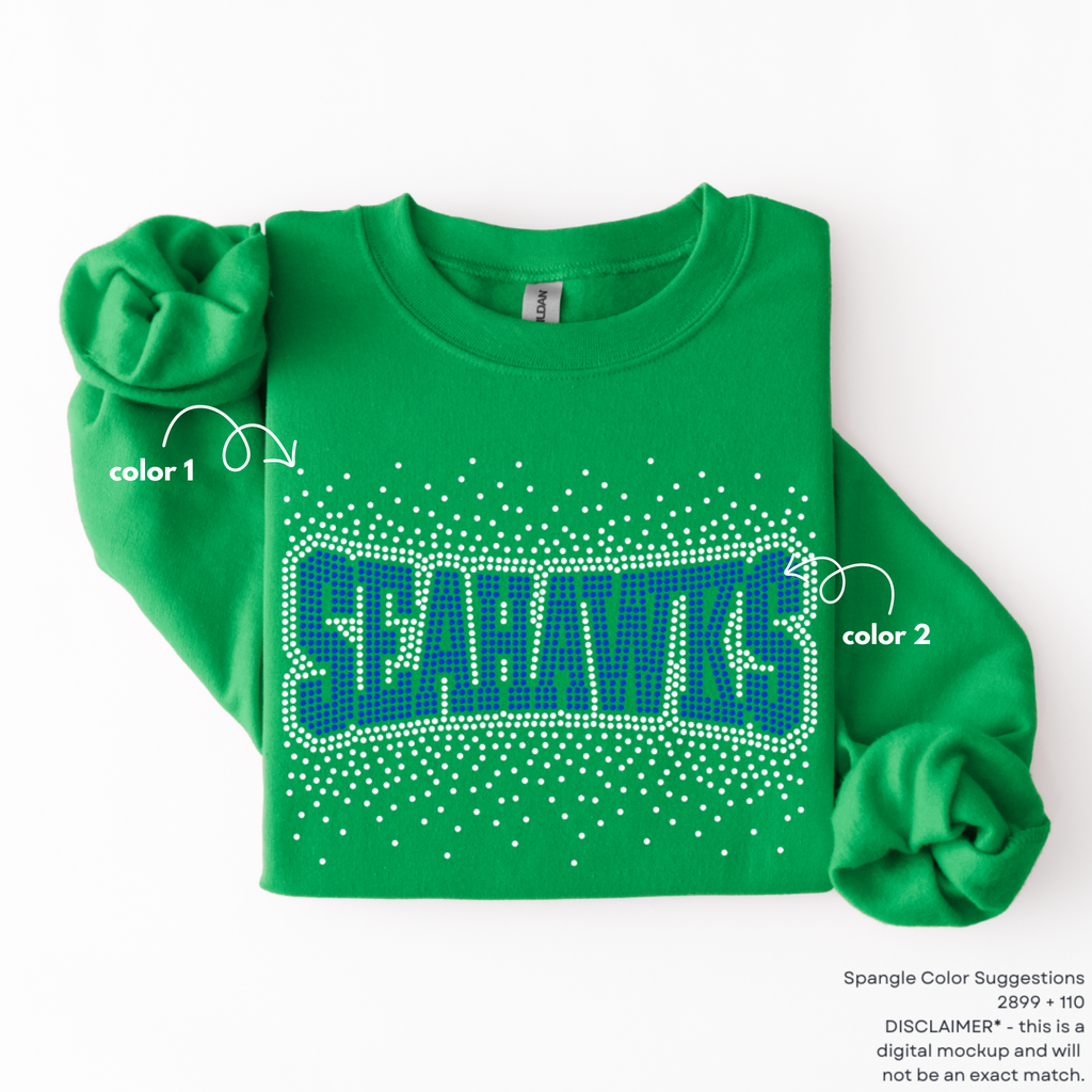 Seahawks Arched Scatter SPANGLE TRANSFER