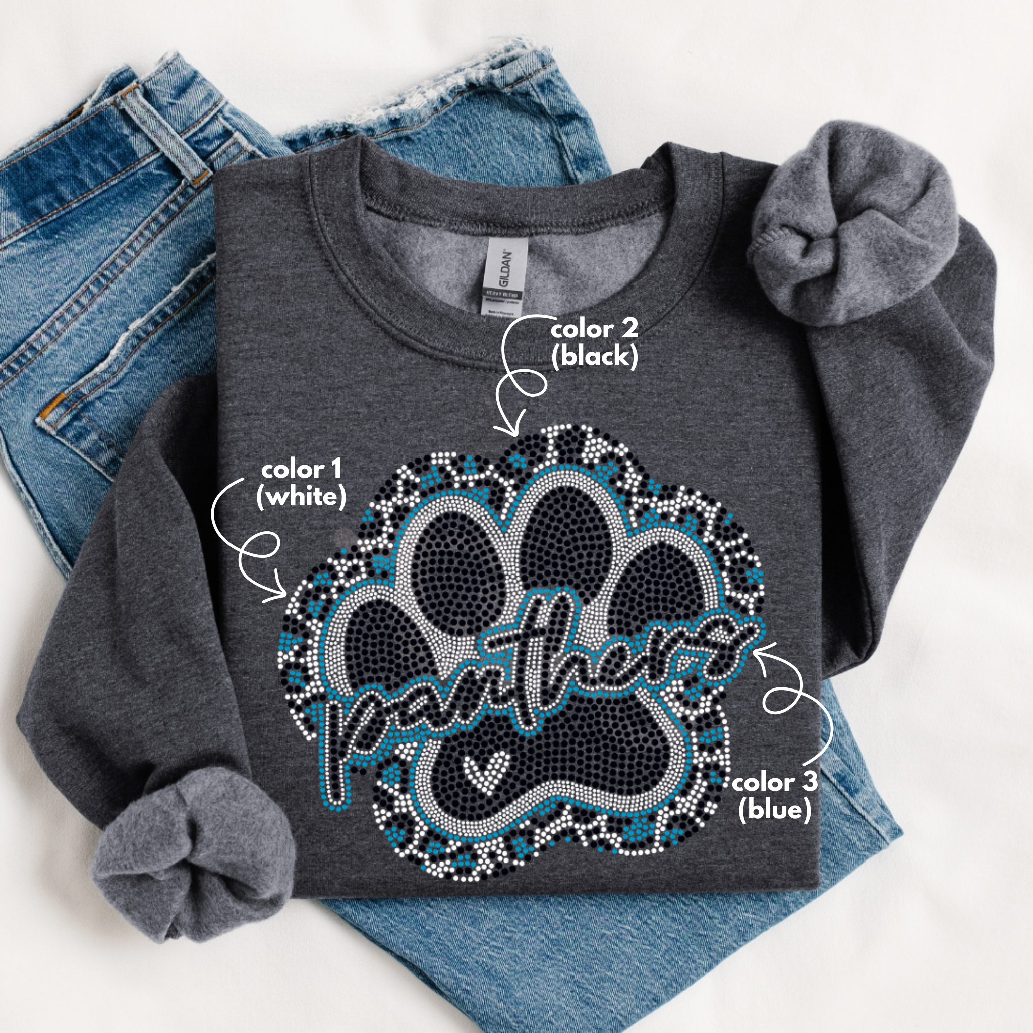 Panthers Leopard Paw SPANGLE TRANSFER