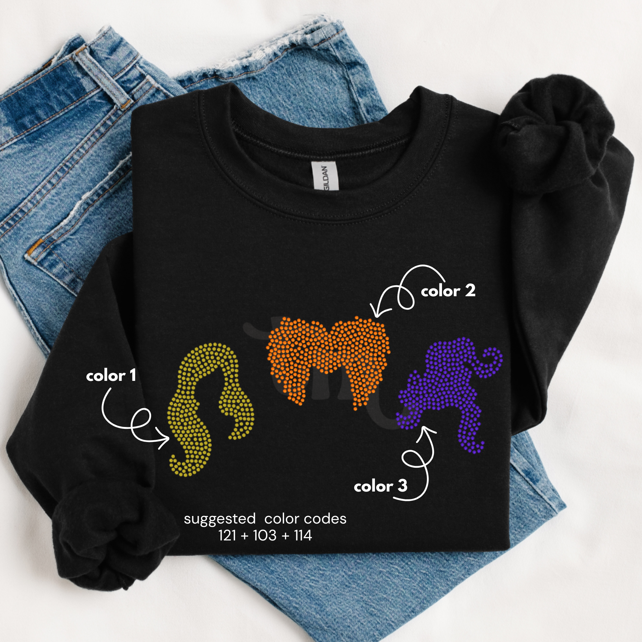 Hair Silhouettes SPANGLES TRANSFER