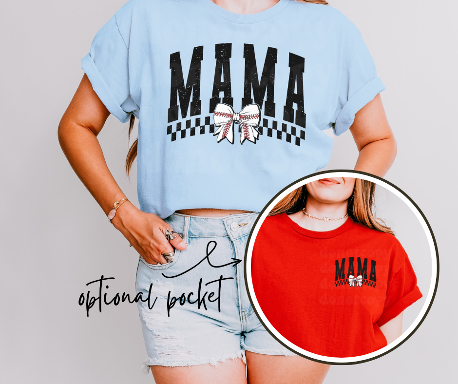 Baseball Mama Coquette With Optional Pocket MATTE CLEAR FILM