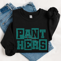 Panthers Block Lettering SPANGLE TRANSFER