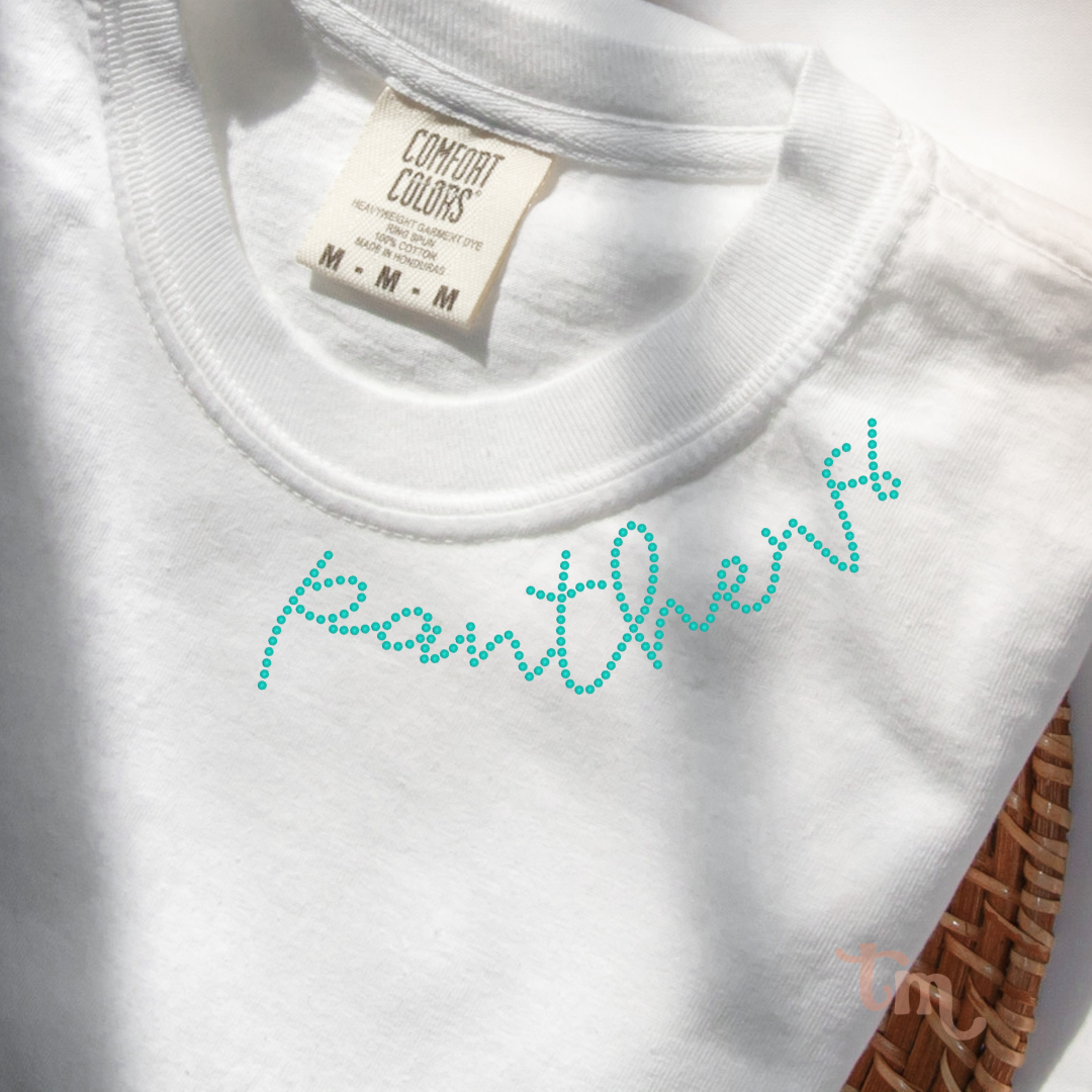 Panthers Collar SHEET OF FOUR RHINESTONE TRANSFER