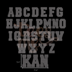 Semi Custom Spangle Transfer -Varsity Letters for Sweatshirts - 4mm