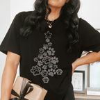 Paw Print Christmas Tree SPANGLES TRANSFER