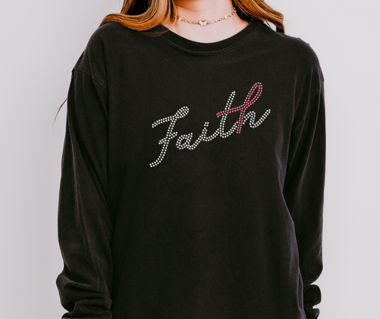 Faith Ribbon SS16 RHINESTONE TRANSFER