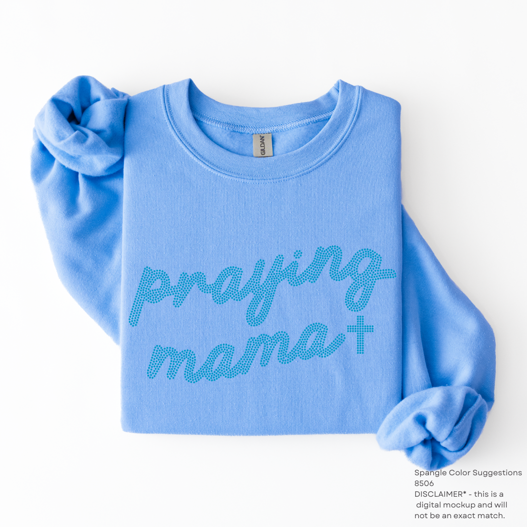 Praying Mama SPANGLES TRANSFER