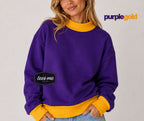 Purple + Gold Tees Me Premium Mock Neck Sweatshirt || PREORDER est. ship 8/17