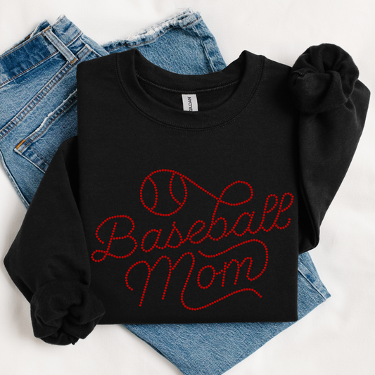 Baseball Script RHINESTONE TRANSFER