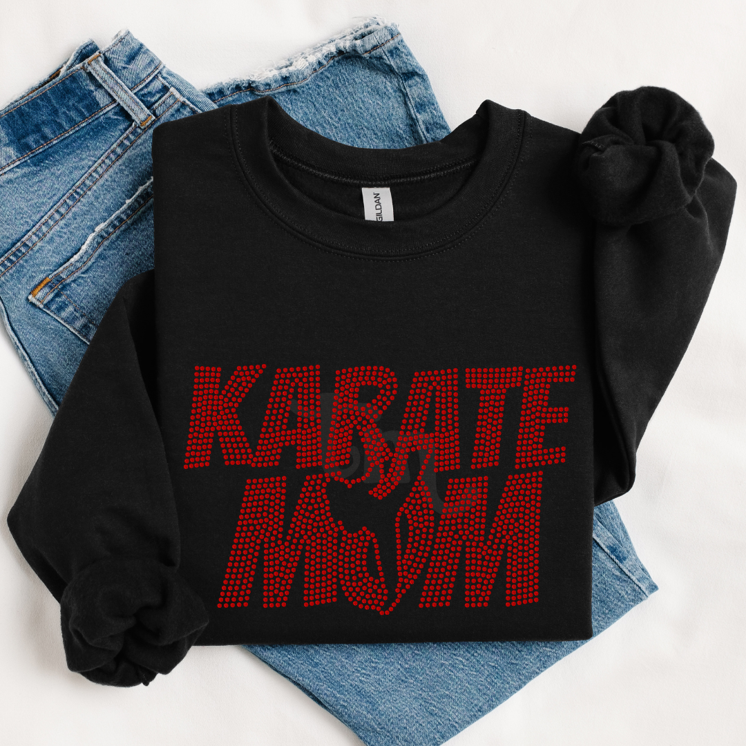 Karate Mom SPANGLES TRANSFER