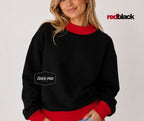 Red + Black Tees Me Premium Mock Neck Sweatshirt || PREORDER est. ship 8/17