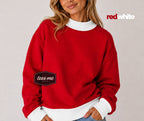 Red + White Tees Me Premium Mock Neck Sweatshirt || PREORDER est. ship 8/17