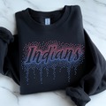 Indians Ombre Drip RHINESTONE TRANSFER