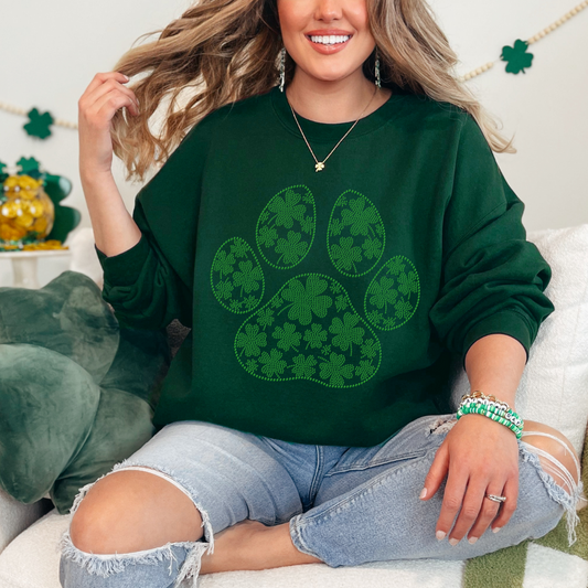 Paw Print Clovers SPANGLE TRANSFER