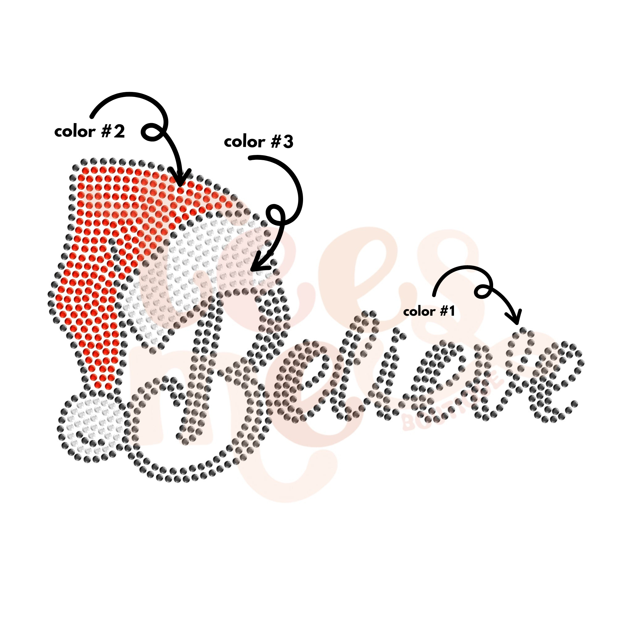 Santa Hat Believe SPANGLE TRANSFER